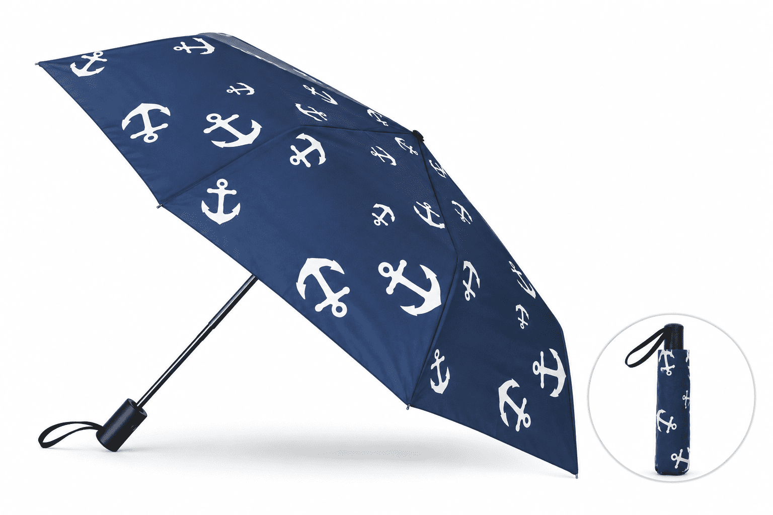 Taschenschirm "Mini Anker" Regenschirm marine Maritim