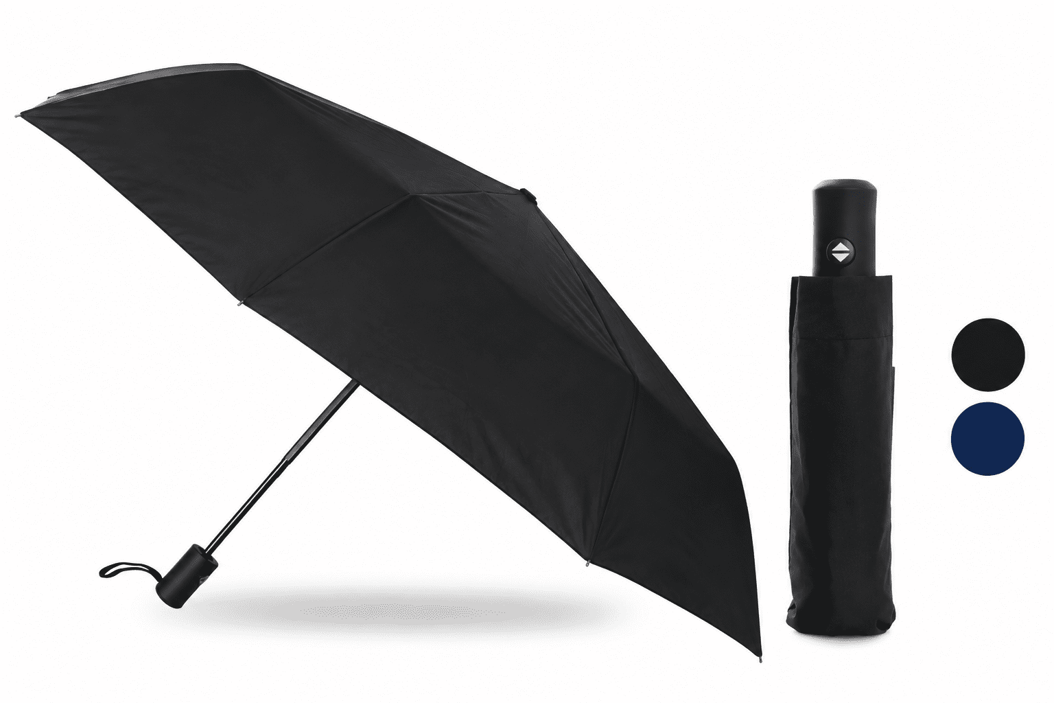 Taschenschirm "UNI" Regenschirm marine schwarz Automatik