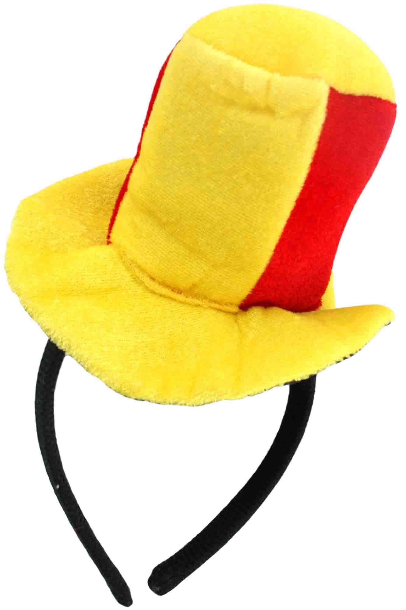2er SET "Fan-Haarreifen" Hut Zylinder WM Fußball Länder Damen