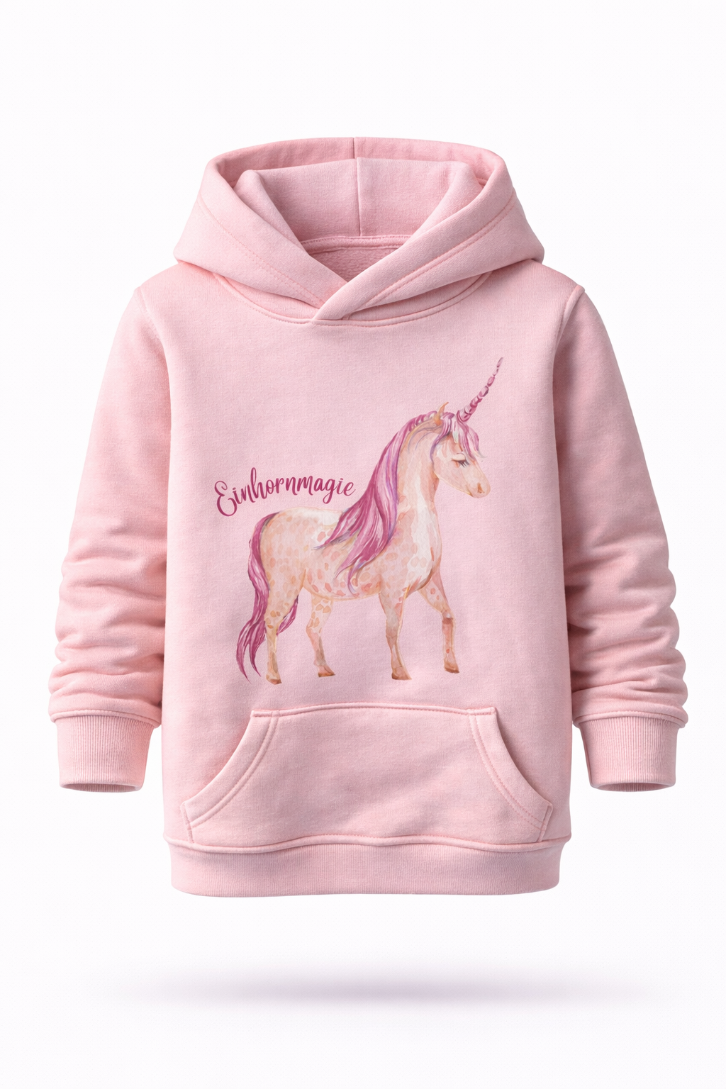 Kinder Hoodie Rosa „Einhorn Magie“ – mit Einhorn Print