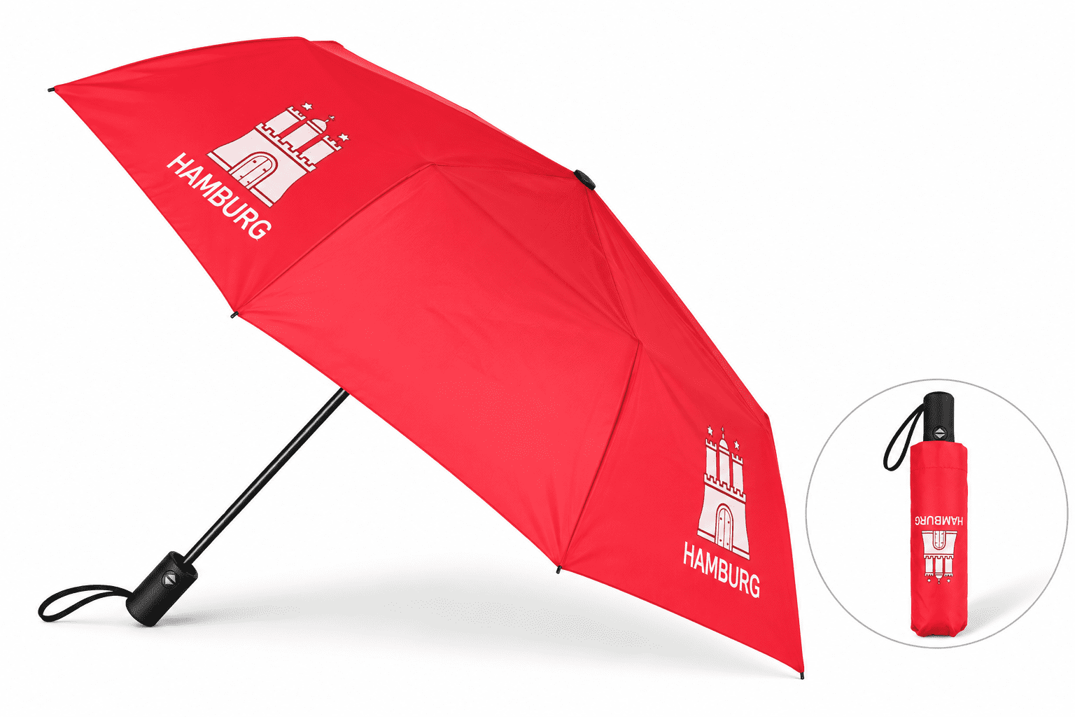 Taschenschirm "Hamburg" autom. Öffnung und Schließung City Flair