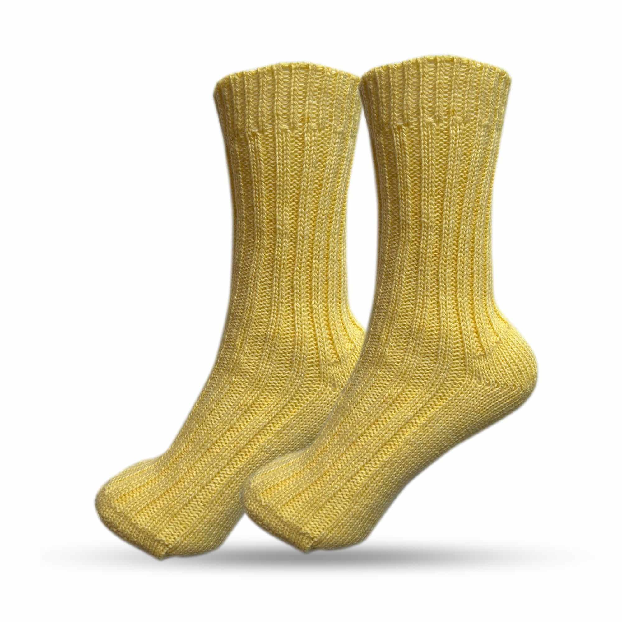 2 Paar Alpakasocken, medium gestrickt, 48% Schafwolle, 30% Alpaka, 12% Polyamid, 10% Polyester