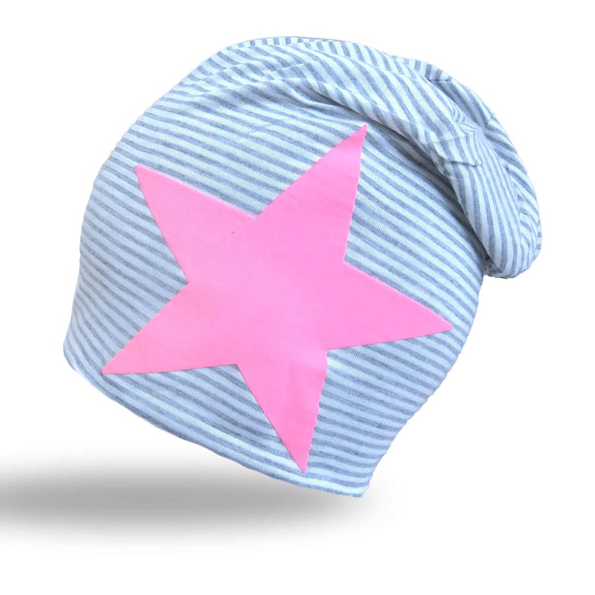 Beanie Mütze "Stern Maritim" Streifen Jersey Unisex