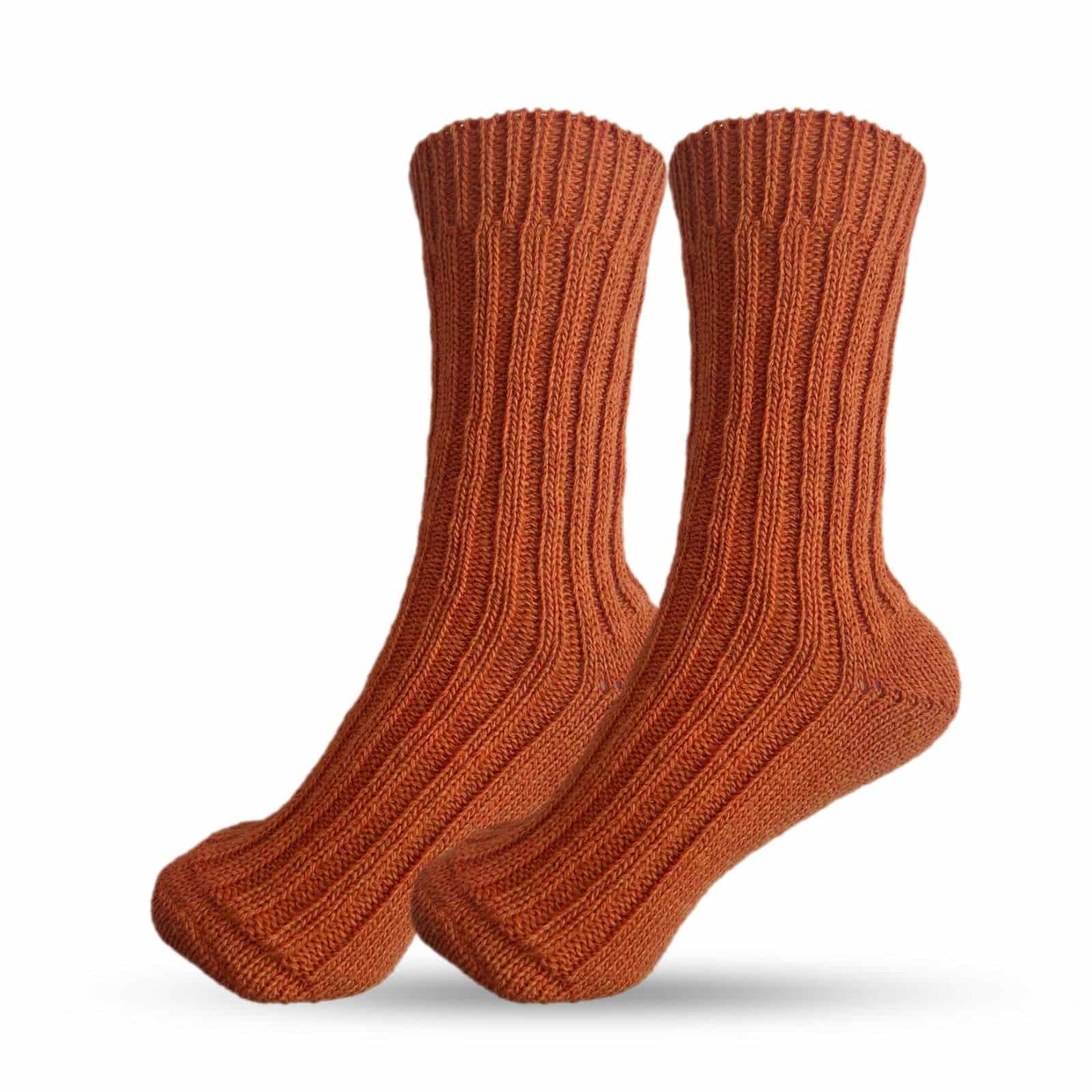 2 Paar Alpakasocken, medium gestrickt, 48% Schafwolle, 30% Alpaka, 12% Polyamid, 10% Polyester