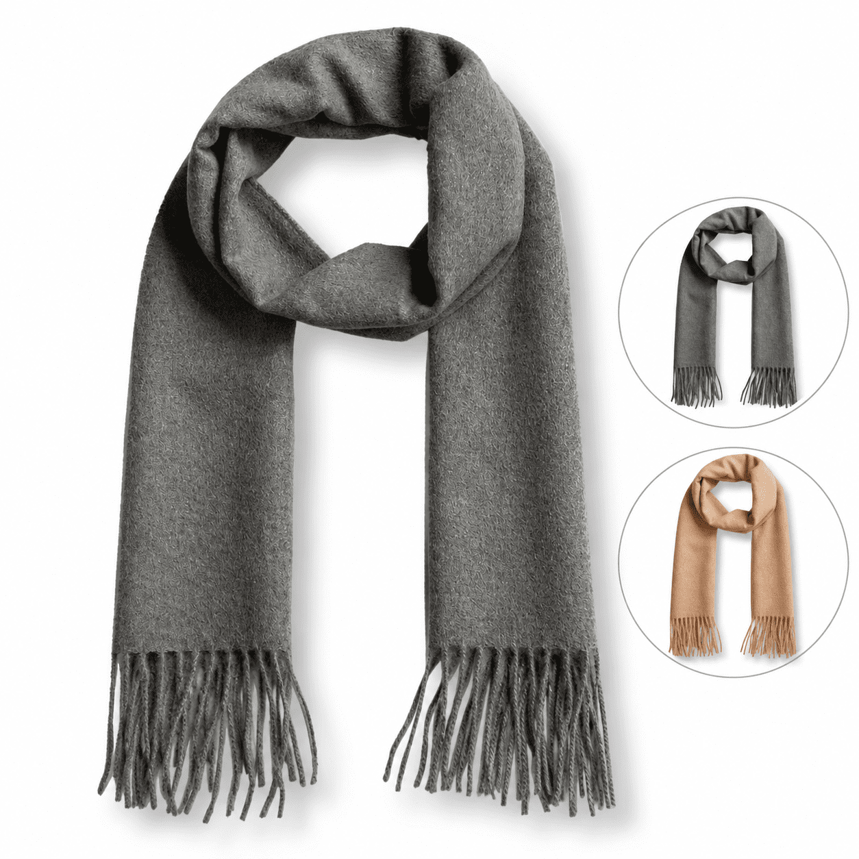 Schal Wolle Fransen Trend Basic Winter