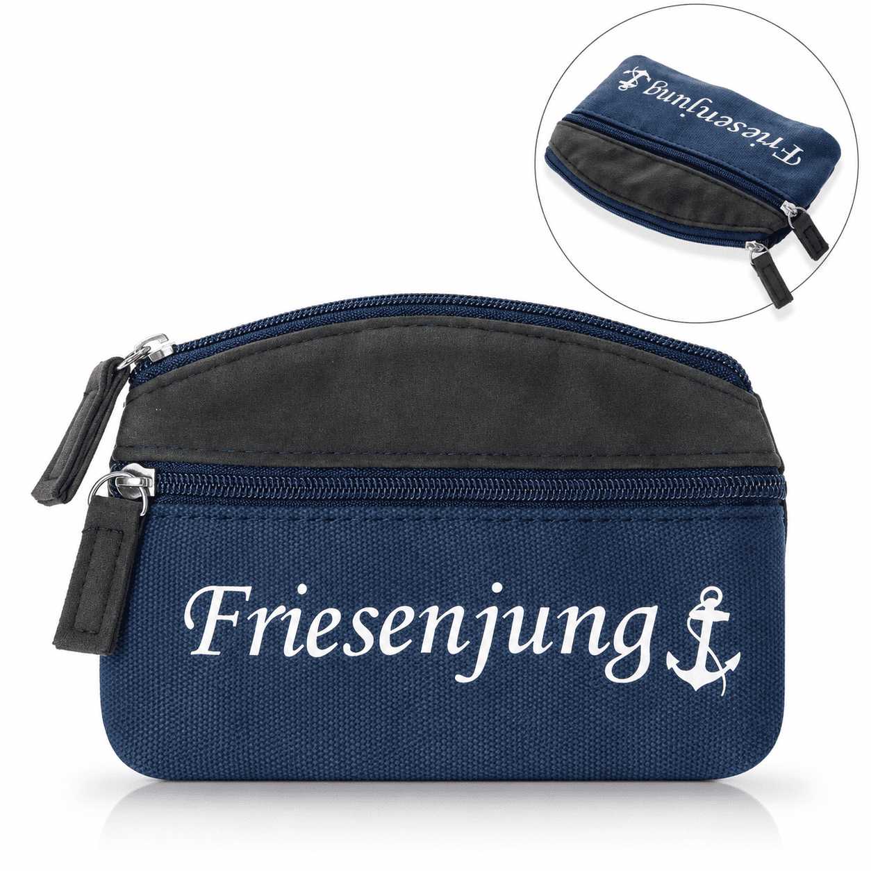 Täschchen "Friesenjung" Ordnungshüter maritim Anker Portemonnaie