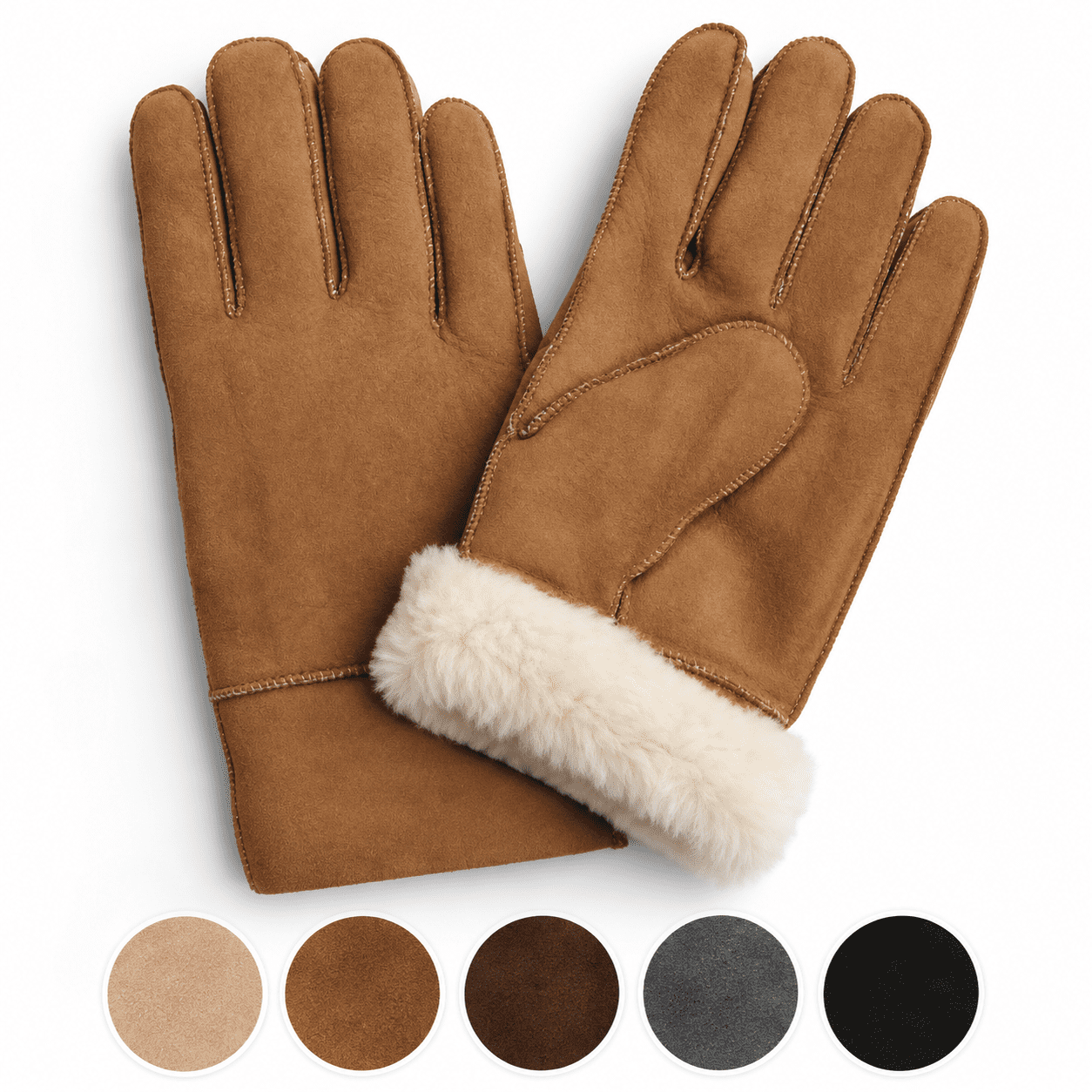 Handschuhe aus Lammfell Schaffell unisex hochwertig warm