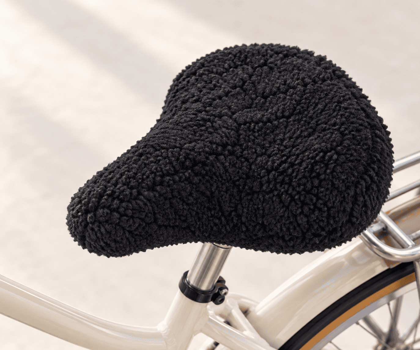 Fahrradsitzbezug Baumwolle Lammfell Bike Riemen