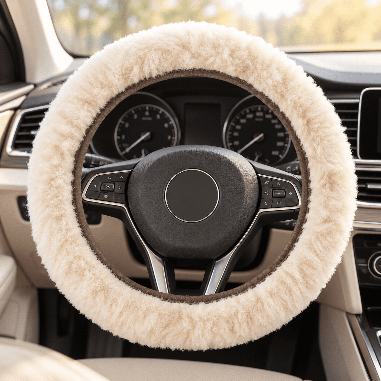 Lenkradbezug Schurwolle Auto Winter
